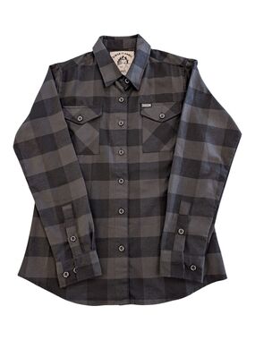 DIXXON Black and Gray Plaid Button-Down Shirt
